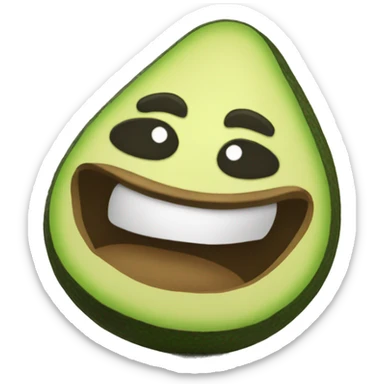 Avocado without a care in the world sticker