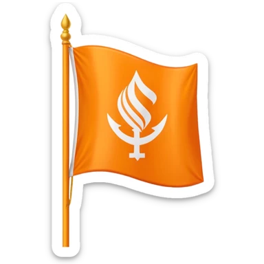Use orange flag and sikh emoji this 🪯 and make sure emoji fit in Flag  sticker