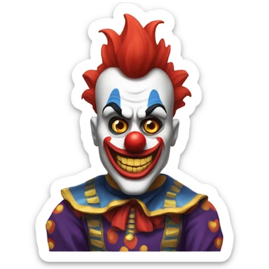 Payaso con cuernos de buey  sticker