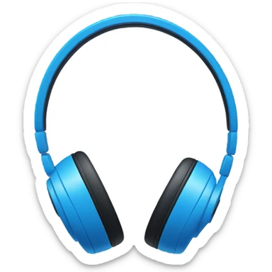 headphones that is blue sticker