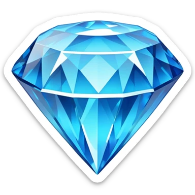 bright blue color diamond sticker