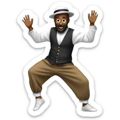 Rabbi break dancing sticker