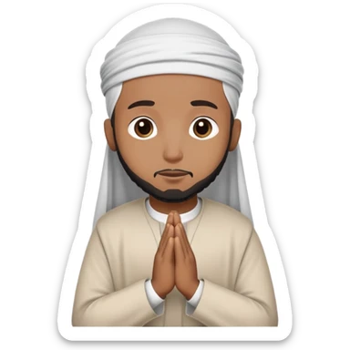 Black Muslim praying  sticker