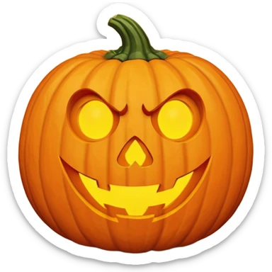 Halloween pumpkin goul sticker