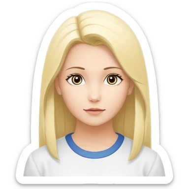 Matka brunetka se raduje se svým dvanáctiletým synem blonďákem s delšími vlasy sticker