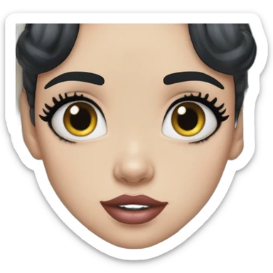 melanie martinez half white and half black hair sticker