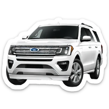 White ford expedition sticker