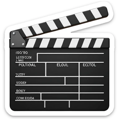 create a film clapper board sticker