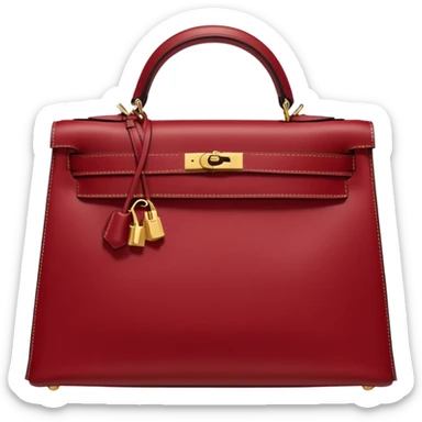 hermes kelly dark red bag sticker