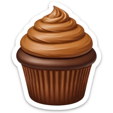 Chocolate dipped hazelnut cupcake  sticker