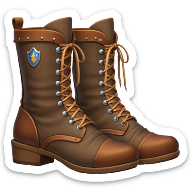 medievil boots, simple fantasy adveture boots, female sticker