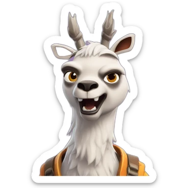 Angry fortnite lama sticker
