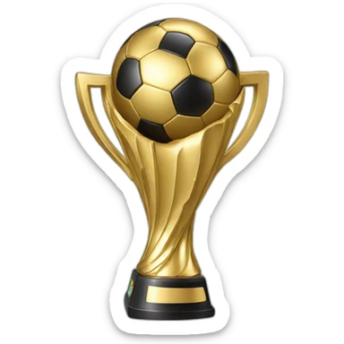 world cup trophy decorated for christmas sticker