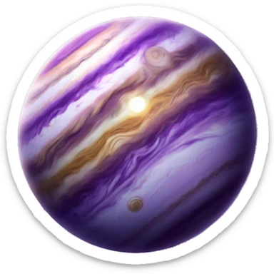 Jupiter but its colors are purple and indigo  sticker
