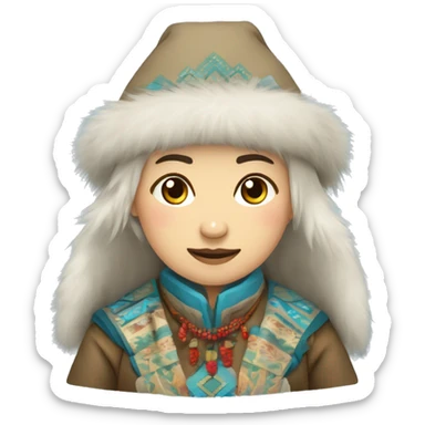 Sakha Yakutia national clothes sticker
