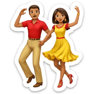 A couple dancing salsa sticker