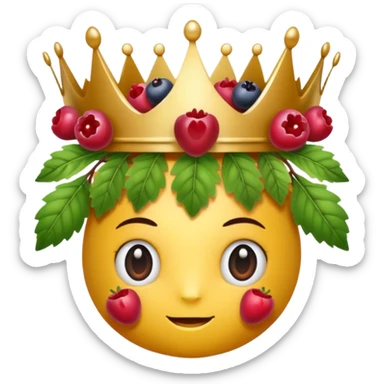 berry crown made of mixed forest fruits sticker