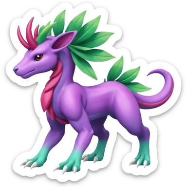 Suicune-Meganium-fusion (full body) sticker
