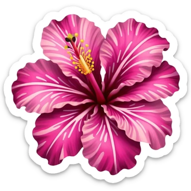 Leopard print Hibiscus flower sticker