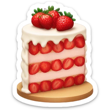 strawberry cake  sticker