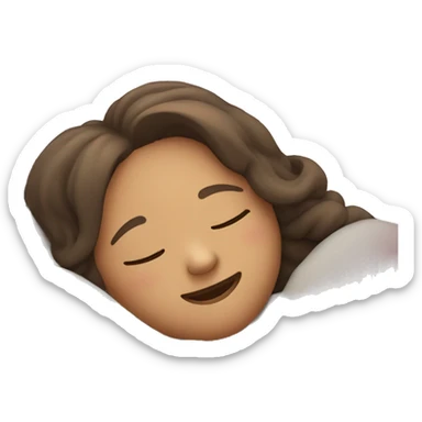 sleeping girl smiling while sleeping sticker