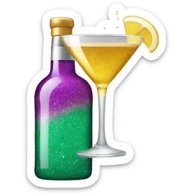 Alcohol with glitter  sticker
