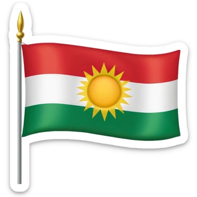 Kurdistan flag sticker