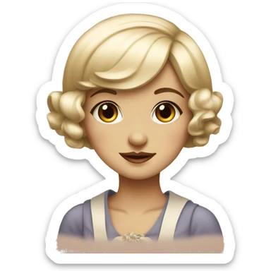 1920s girl sticker