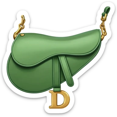 green saddle dior bag sticker