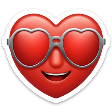 серце в окулярах веселе sticker