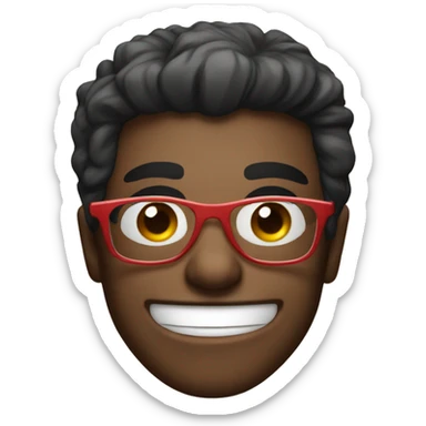 spiderman face with glasses sticker