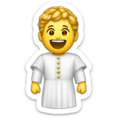 a button for radiant clothing fashion of the Biblical time sticker