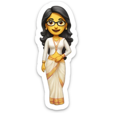 Lakshmi+business woman+ no spectacles+indian sticker