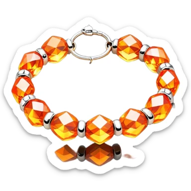 low poly fire bracelet gems sticker