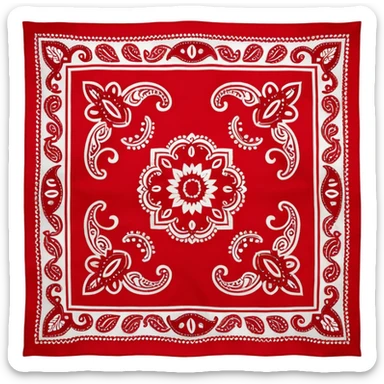 Red paisley bandana sticker