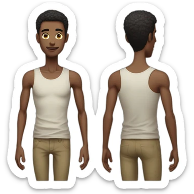 skinny guy with tank top sticker