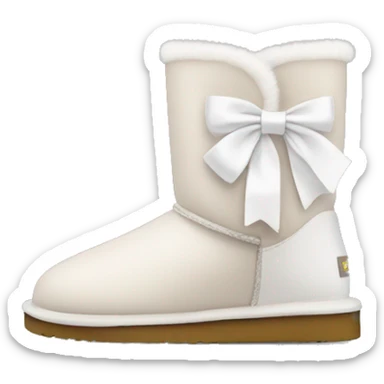 Ugg boots with cute white dainty bows sticker