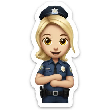 Photo realistic Pregnant police officer with twins pregnant maternity pregnant police maternity  sticker