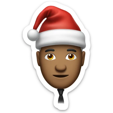 Mafioso man with Christmas hat sticker