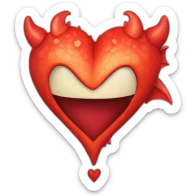 Corazón de dragón sticker