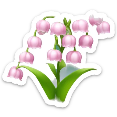 Pink lily of the valley  sticker