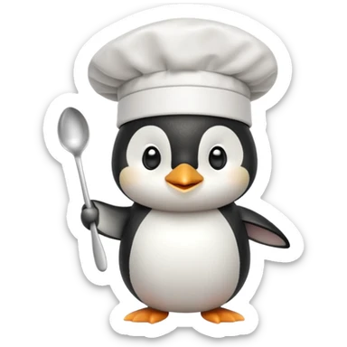 pinguin cuisinier sticker