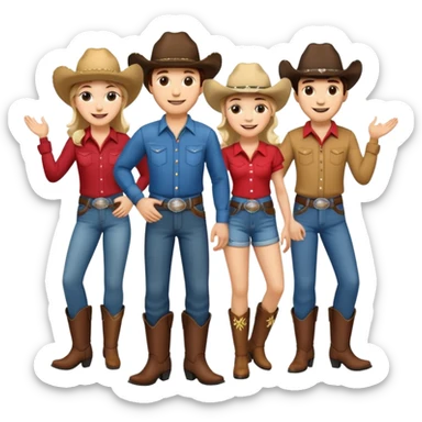 Line dancen sticker