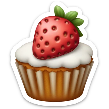 strawberry cupcake sticker