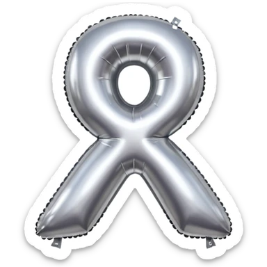 Foil balloon letter A sticker
