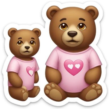 bear in love with boanca shirt sticker