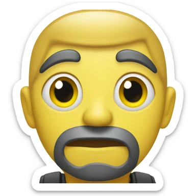 gigachad emoji whit yellow face sticker