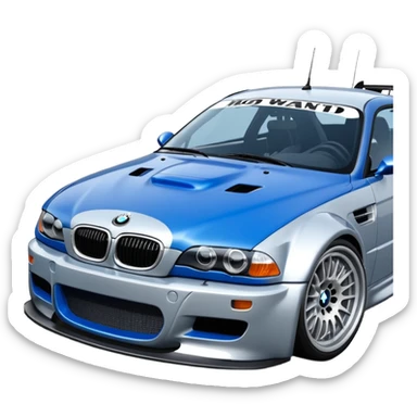 BMW M3 GT R E46 NEED FOR SPEED MOST WANTED'TAKI MAVI GÜMÜŞ  sticker