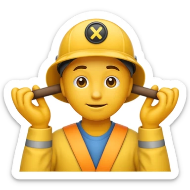 emoji boudeur contrarié avec bras croisés, style emoji classique sticker