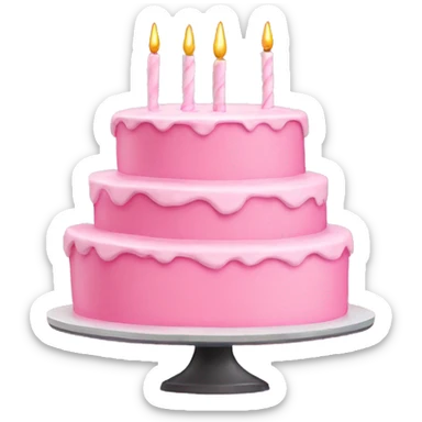 Pink cake sticker